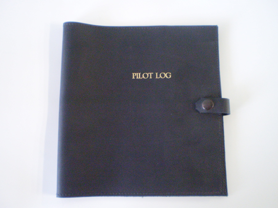 Leather Log Book Cover - Black  For current NZ CAA 1373 Pilot Log Book  IN STOCK image 0